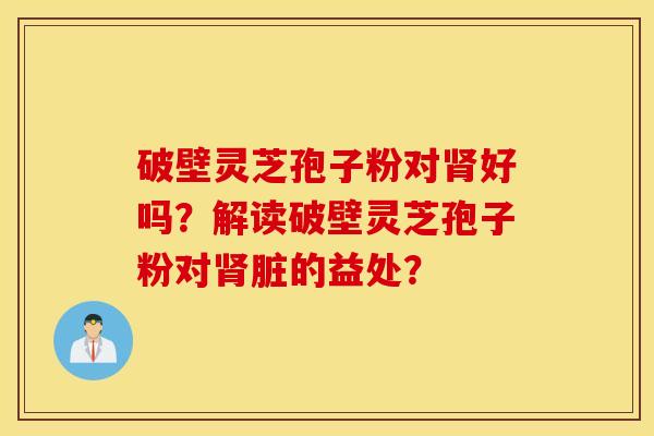 破壁灵芝孢子粉对肾好吗？解读破壁灵芝孢子粉对肾脏的益处？