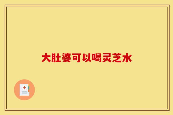 大肚婆可以喝灵芝水