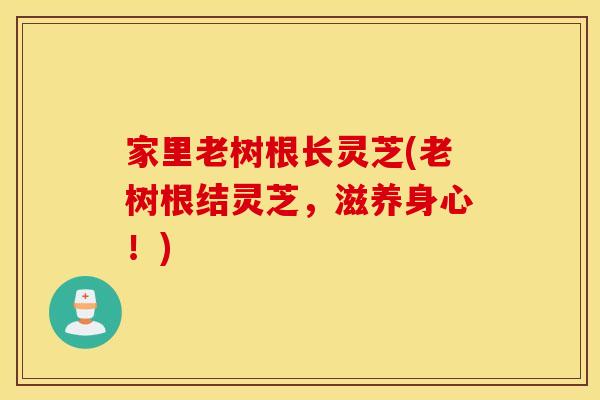 家里老树根长灵芝(老树根结灵芝，滋养身心！)