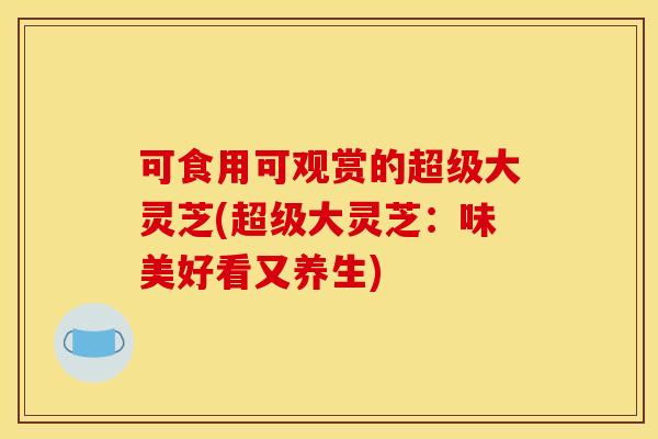 可食用可观赏的超级大灵芝(超级大灵芝：味美好看又养生)