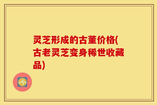 灵芝形成的古董价格(古老灵芝变身稀世收藏品)