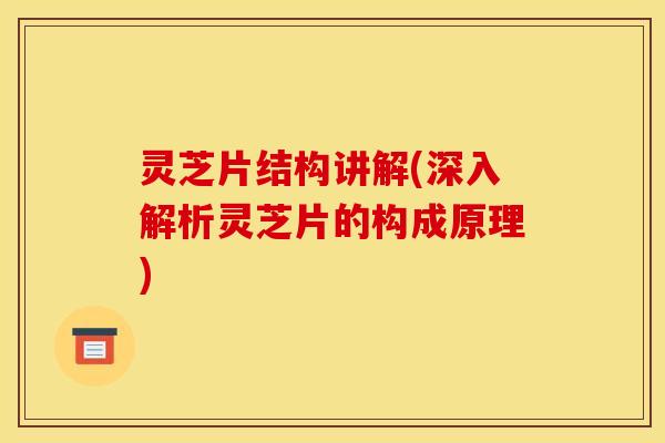 灵芝片结构讲解(深入解析灵芝片的构成原理)