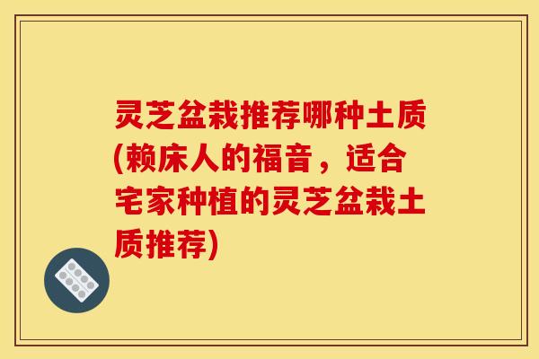 灵芝盆栽推荐哪种土质(赖床人的福音，适合宅家种植的灵芝盆栽土质推荐)
