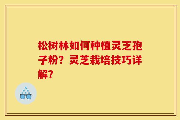 松树林如何种植灵芝孢子粉？灵芝栽培技巧详解？