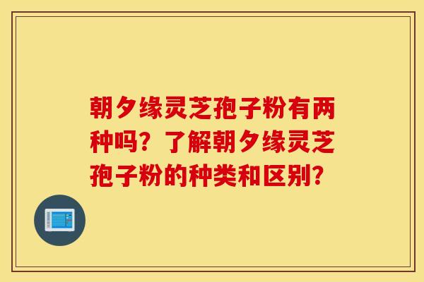 朝夕缘灵芝孢子粉有两种吗？了解朝夕缘灵芝孢子粉的种类和区别？