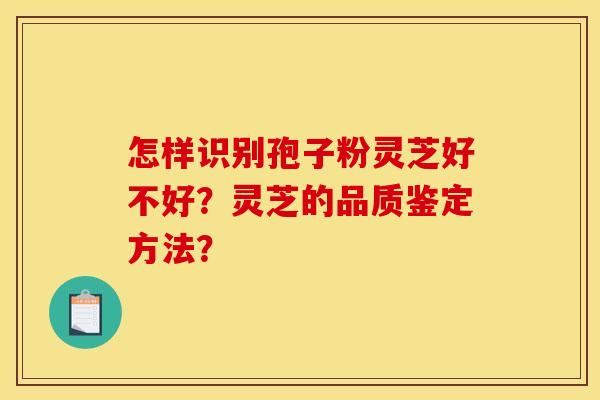 怎样识别孢子粉灵芝好不好？灵芝的品质鉴定方法？
