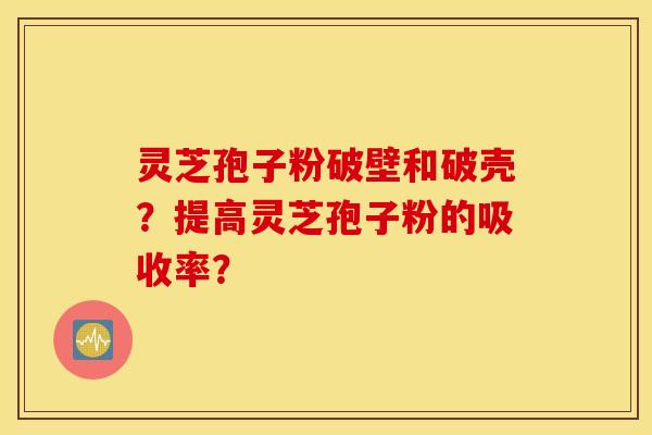 灵芝孢子粉破壁和破壳？提高灵芝孢子粉的吸收率？