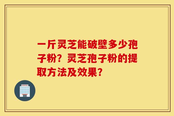 一斤灵芝能破壁多少孢子粉？灵芝孢子粉的提取方法及效果？