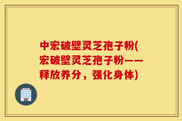 中宏破壁灵芝孢子粉(宏破壁灵芝孢子粉——释放养分，强化身体)