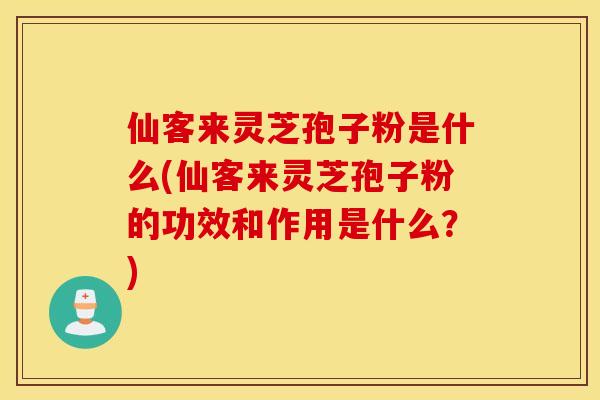 仙客来灵芝孢子粉是什么(仙客来灵芝孢子粉的功效和作用是什么？)