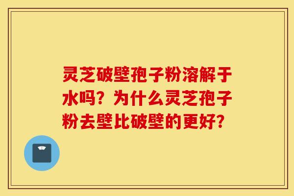 灵芝破壁孢子粉溶解于水吗？为什么灵芝孢子粉去壁比破壁的更好？