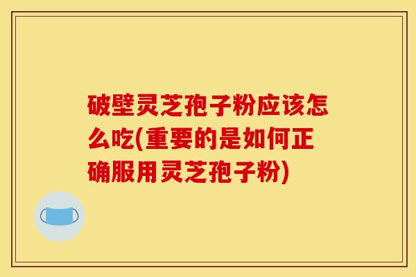 破壁灵芝孢子粉应该怎么吃(重要的是如何正确服用灵芝孢子粉)