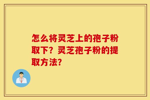 怎么将灵芝上的孢子粉取下？灵芝孢子粉的提取方法？