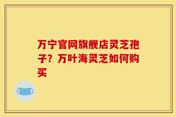 万宁官网旗舰店灵芝孢子？万叶海灵芝如何购买