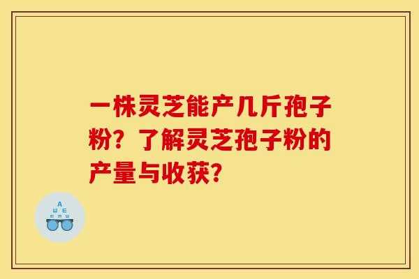 一株灵芝能产几斤孢子粉？了解灵芝孢子粉的产量与收获？