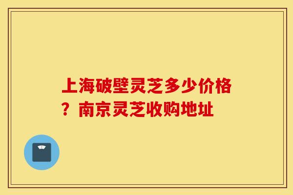 上海破壁灵芝多少价格？南京灵芝收购地址