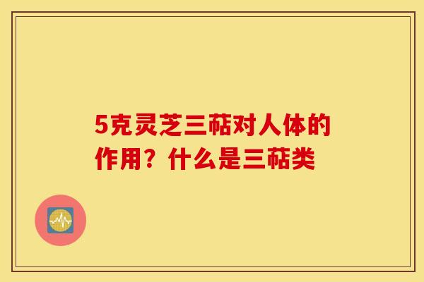 5克灵芝三萜对人体的作用？什么是三萜类