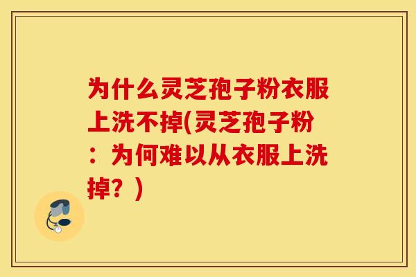 为什么灵芝孢子粉衣服上洗不掉(灵芝孢子粉：为何难以从衣服上洗掉？)