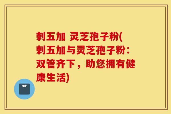 刺五加 灵芝孢子粉(刺五加与灵芝孢子粉：双管齐下，助您拥有健康生活)