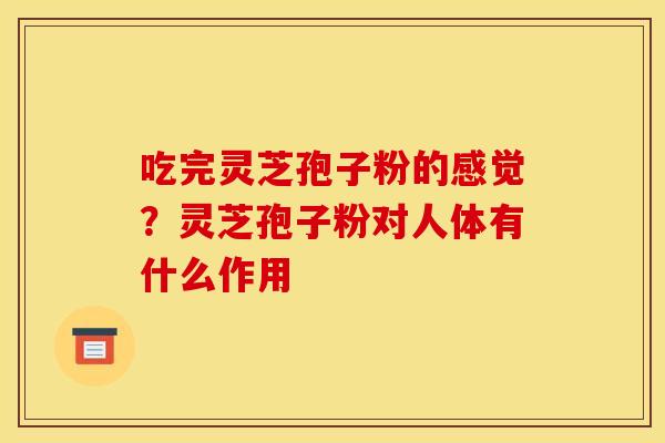吃完灵芝孢子粉的感觉？灵芝孢子粉对人体有什么作用