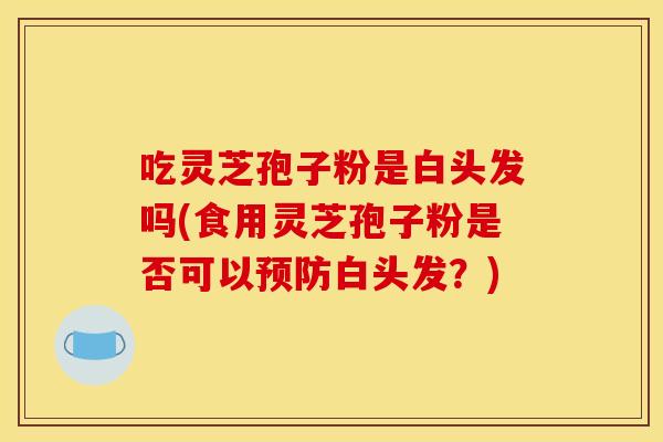 吃灵芝孢子粉是白头发吗(食用灵芝孢子粉是否可以预防白头发？)