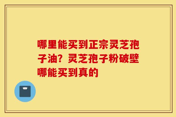 哪里能买到正宗灵芝孢子油？灵芝孢子粉破壁哪能买到真的