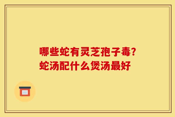 哪些蛇有灵芝孢子毒？蛇汤配什么煲汤最好