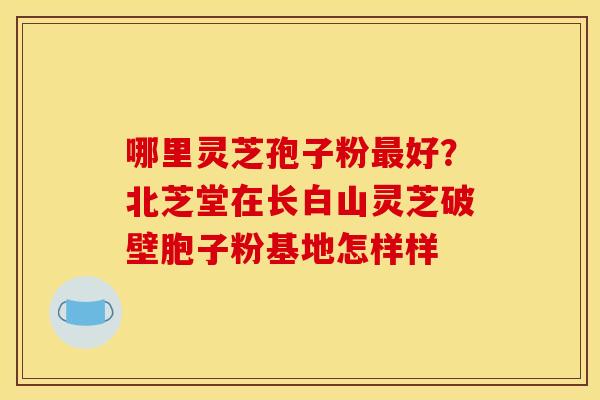哪里灵芝孢子粉最好？北芝堂在长白山灵芝破壁胞子粉基地怎样样