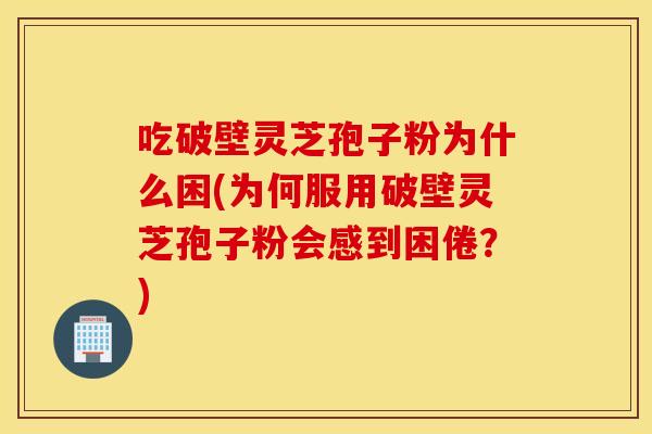 吃破壁灵芝孢子粉为什么困(为何服用破壁灵芝孢子粉会感到困倦？)