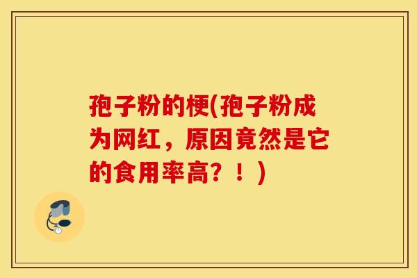孢子粉的梗(孢子粉成为网红,原因竟然是它的食用率高?!) 孢子粉的梗(孢子粉成为网红,原因竟然是它的食用率高?!)