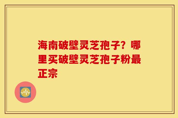 海南破壁灵芝孢子？哪里买破壁灵芝孢子粉最正宗