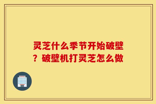 灵芝什么季节开始破壁？破壁机打灵芝怎么做