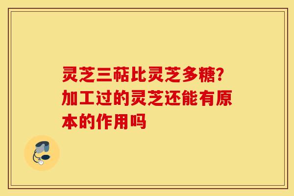 灵芝三萜比灵芝多糖？加工过的灵芝还能有原本的作用吗