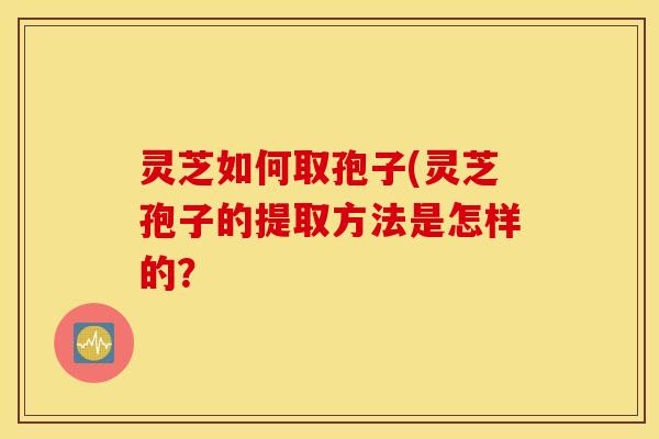 灵芝如何取孢子(灵芝孢子的提取方法是怎样的？