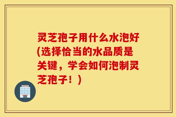 灵芝孢子用什么水泡好(选择恰当的水品质是关键，学会如何泡制灵芝孢子！)