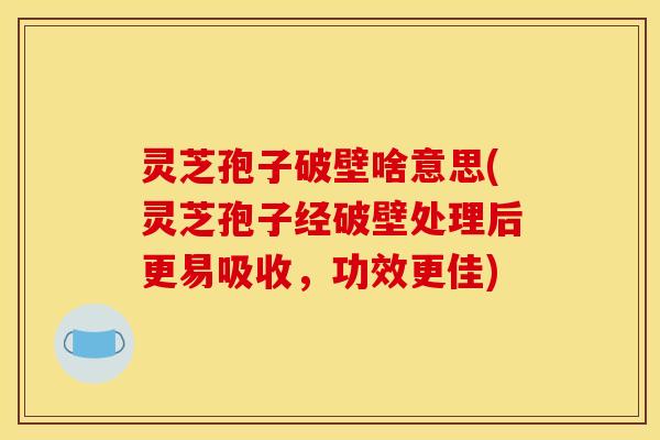 灵芝孢子破壁啥意思(灵芝孢子经破壁处理后更易吸收，功效更佳)