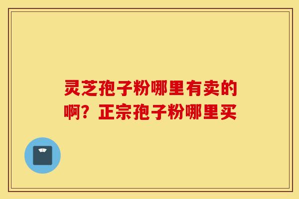 灵芝孢子粉哪里有卖的啊？正宗孢子粉哪里买