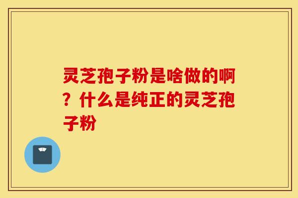 灵芝孢子粉是啥做的啊？什么是纯正的灵芝孢子粉