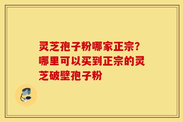 灵芝孢子粉哪家正宗？哪里可以买到正宗的灵芝破壁孢子粉