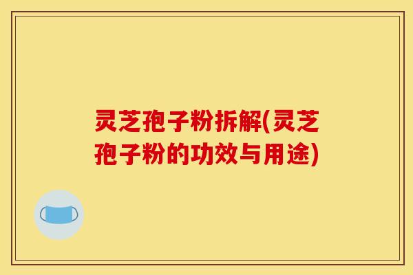 灵芝孢子粉拆解(灵芝孢子粉的功效与用途)