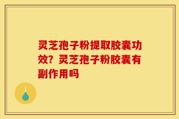 灵芝孢子粉提取胶囊功效？灵芝孢子粉胶囊有副作用吗