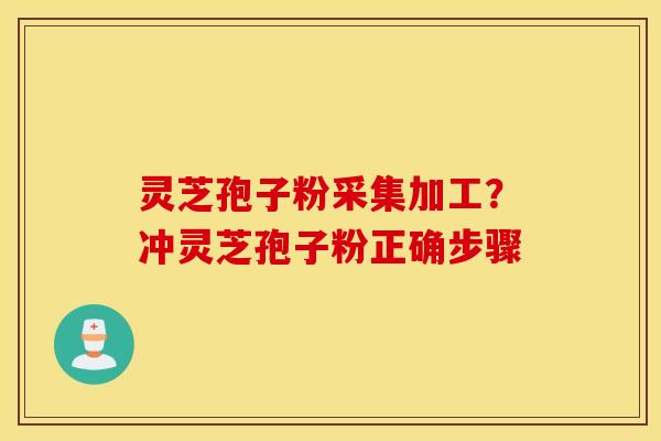 灵芝孢子粉采集加工？冲灵芝孢子粉正确步骤