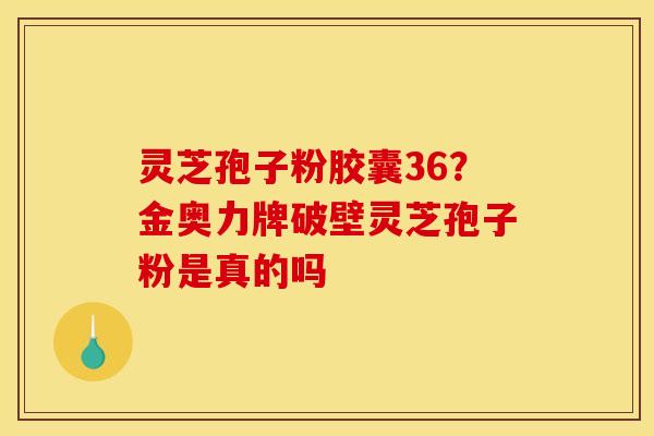 灵芝孢子粉胶囊36？金奥力牌破壁灵芝孢子粉是真的吗