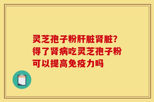 灵芝孢子粉肝脏肾脏？得了肾病吃灵芝孢子粉可以提高免疫力吗