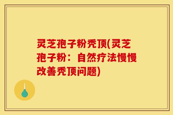 灵芝孢子粉秃顶(灵芝孢子粉：自然疗法慢慢改善秃顶问题)