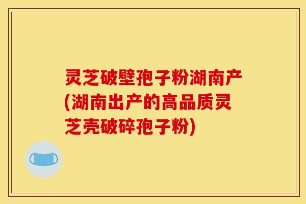 灵芝破壁孢子粉湖南产(湖南出产的高品质灵芝壳破碎孢子粉)