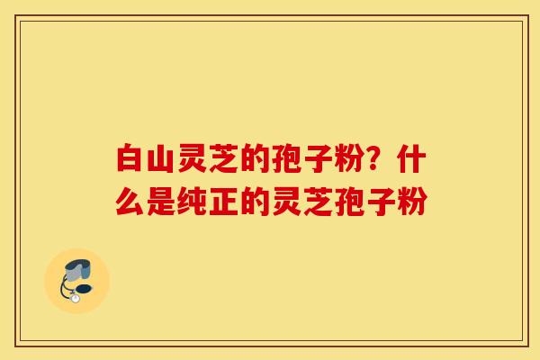 白山灵芝的孢子粉？什么是纯正的灵芝孢子粉
