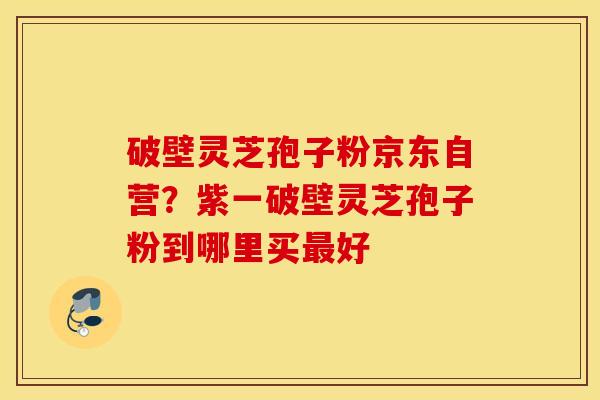 破壁灵芝孢子粉京东自营？紫一破壁灵芝孢子粉到哪里买最好