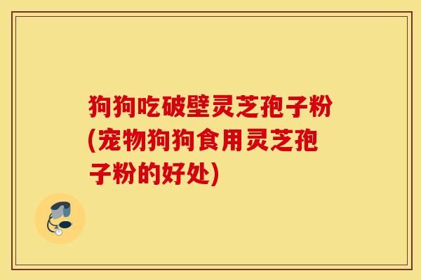 狗狗吃破壁灵芝孢子粉(宠物狗狗食用灵芝孢子粉的好处)
