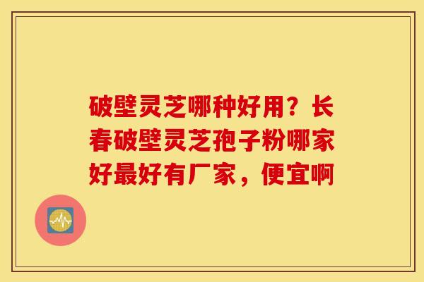 破壁灵芝哪种好用？长春破壁灵芝孢子粉哪家好好有厂家，便宜啊